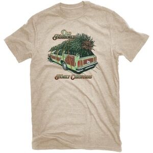 Men's Off-white Medium-weight Knit Short-sleeve
Christmas T-shirt